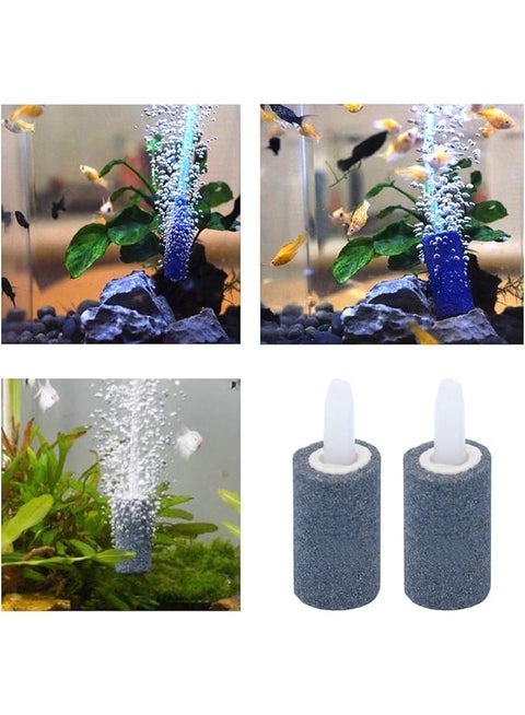 1.5 Inch Cylinder Air Stone Bubble Diffuser for Aquarium and Hydroponic Pump Grey 5 Pack